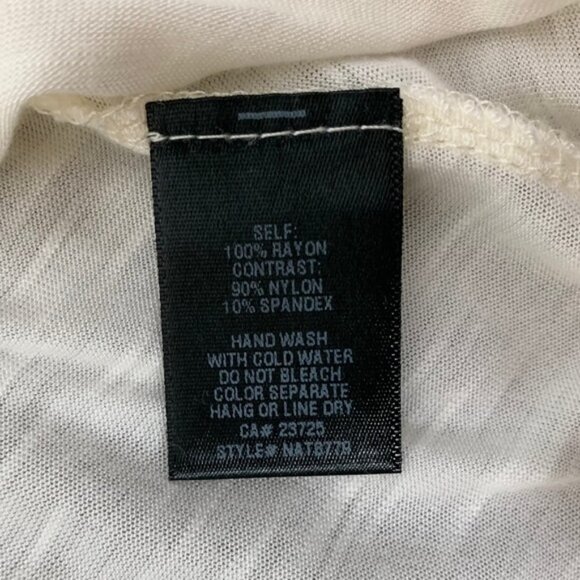 Aritzia Dilemma Lace T-Shirt Blouse Top Short sleeve Ivory Cream Flowy Size S - Picture 8 of 13